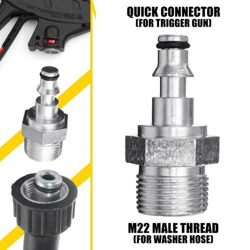 M22 High Pressure Pipe Quick Connector Converter Fitting