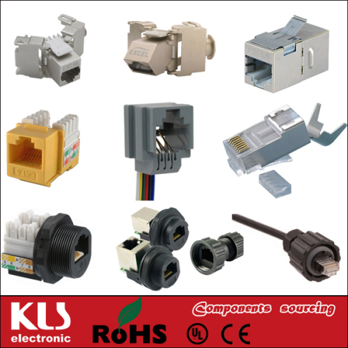 Good quality 6P6C Shield modular plug connector UL CE ROHS 045 KLS