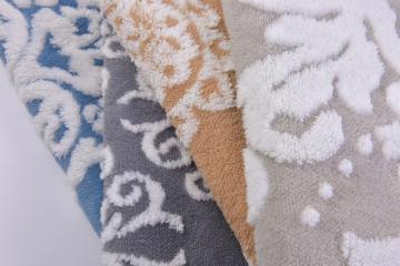 Bicolor jacquard sherpa fleece fabric