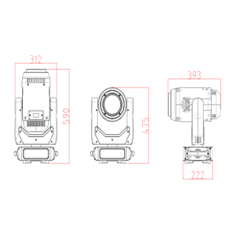 17R 350W BWS 3 IN 1 moving head light