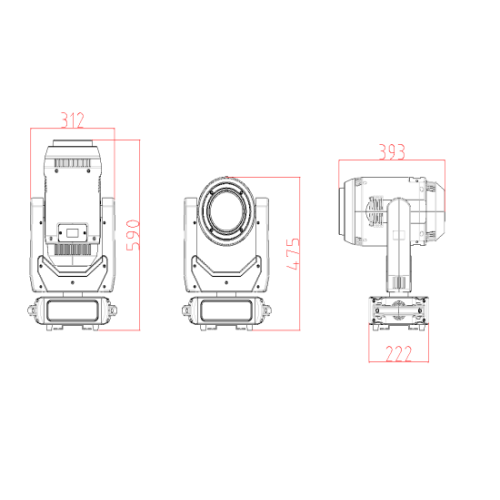 17R 350W BWS 3 IN 1 moving head light