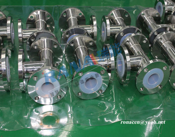 PTFE, PFA, ECTFE reducing tee lining