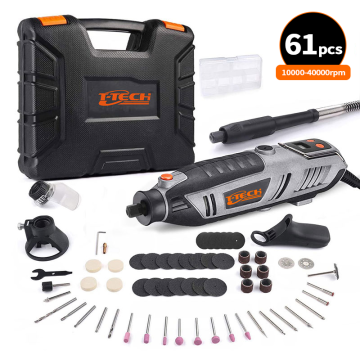 Custom 200W Rotary Tool with 61-Piece Accessory Set: Your Ultimate Electric Drill and Mini Grinder Solution