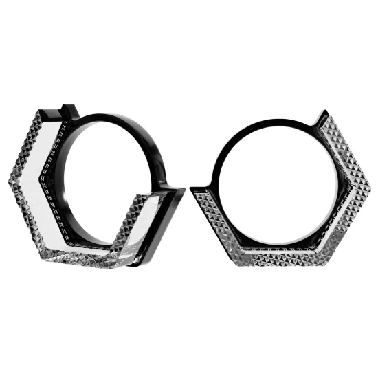 TAOCHIS 2.5inch to 3.0inch Acrylic 5D Angel Eyes Lens Shroud - 3cm Thickness, White and Yellow RGB Color