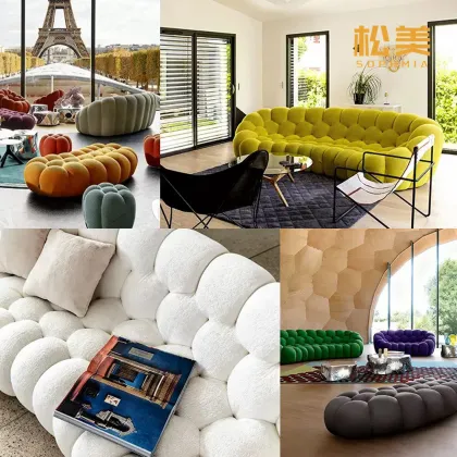 Curved Bubble Sofa in Roche Bobois Style