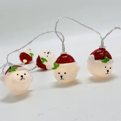 Tengyuan 10 LED Novelty Christmas Teddy Bear Lights String