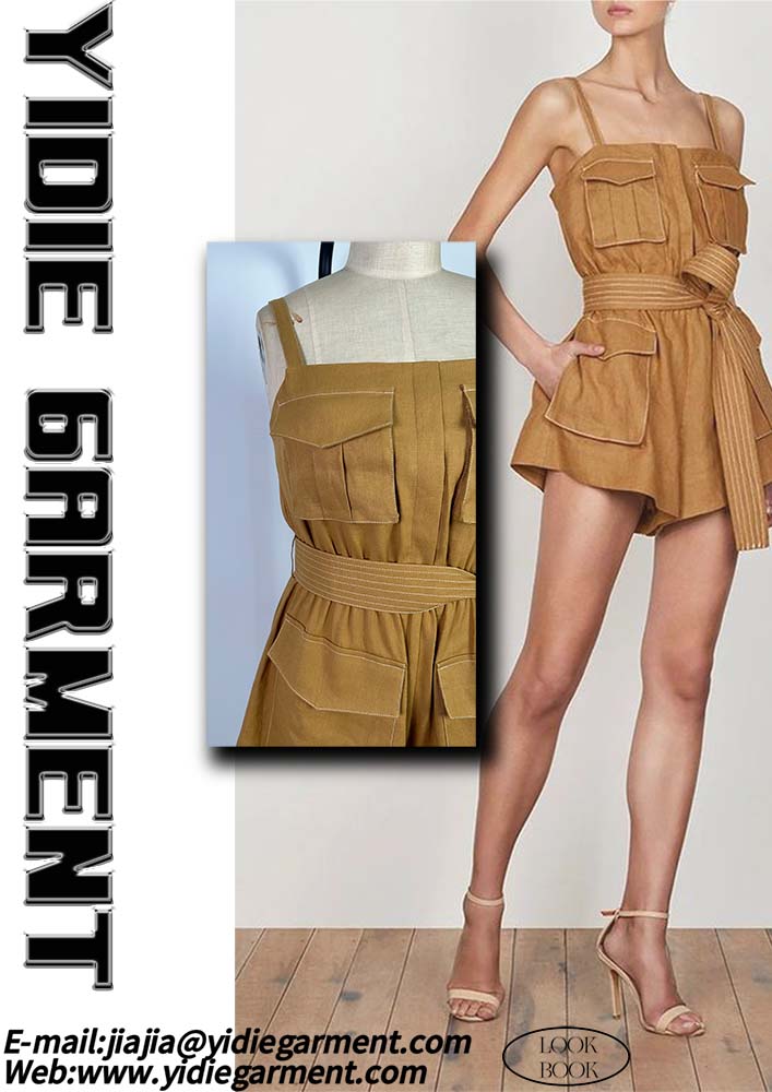Elegant Women Playsuits Square Collar