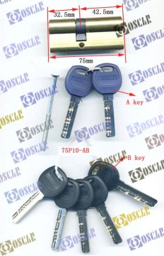 double lock cylinder 75p10--AB
