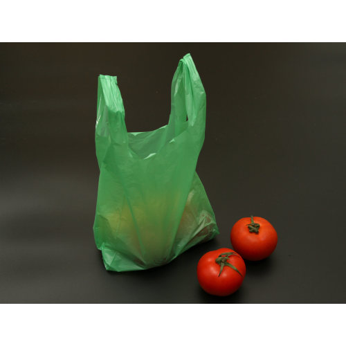 HDPE Plastic Green T-Shirt Bag Shopping Bag Trash Bags