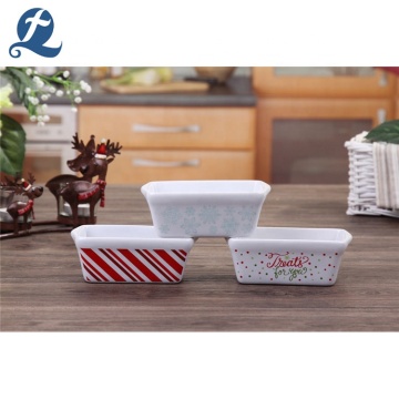 Wholesale Custom Rectangle Ceramic Bakeware Set