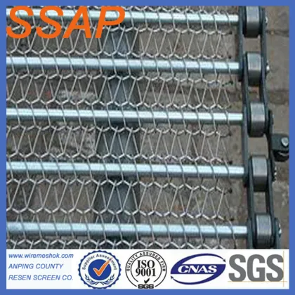 Metal honeycomb metal flat wire mesh conveyor belts
