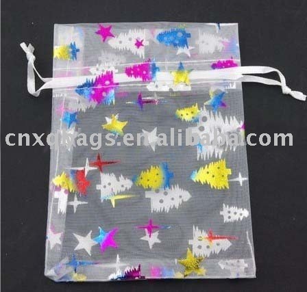 New style printing organza pouch/bag