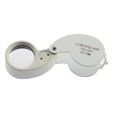 Mini Loupe Aydınlatılmış Büyüteç Cam Taşınabilir Katlanır Kuyumcular için Pul Pullar Antika Led Işıklar