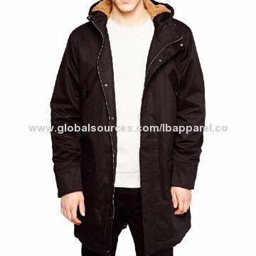 OEM/ODM Service Long Black Winter Coat for Men, Wholesale, Wind-proof, Waterproof