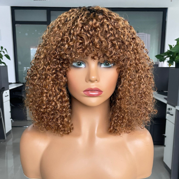 Mayqueen Factory Wholesale Glueless Perruque Pixie Cut Jerry Curl Short Wig 100% Virgin Human Hair no Lace Wigs For Black Women