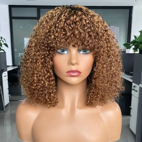 Mayqueen Factory Wholesale Glueless Perruque Pixie Cut Jerry Curl Short Wig 100% Virgin Human Hair no Lace Wigs For Black Women