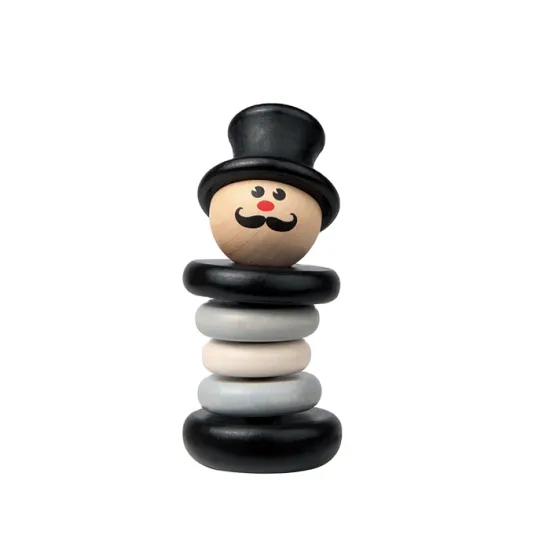 High-Quality Intelligence Toys: Mr. Magician Wood Rattle