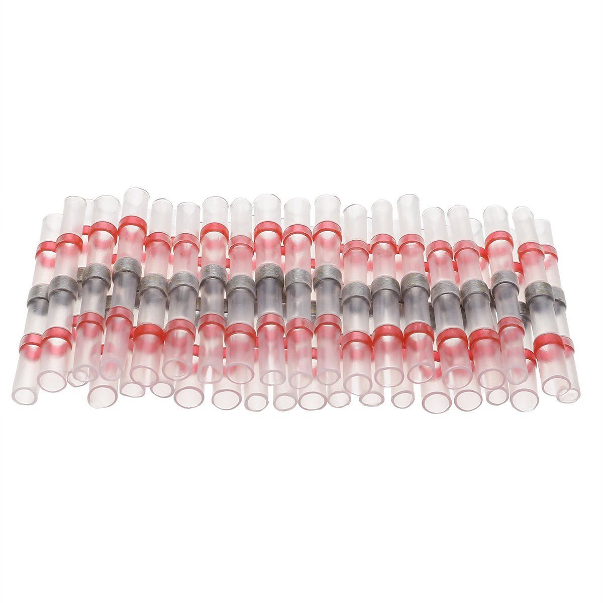 100/300/500PCS Heat Shrink Soldering Sleeve Insulated Waterproof Electrical Butt Splice Wire Butt Connectors Solder Terminals