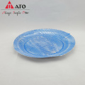 ATO redondear plato transparente cena cargador plato