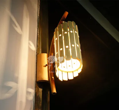 Handmade indoor Wall Lighting arts and crafts Bamboo Wall Lamp
