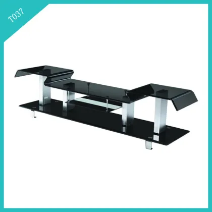 Hot bending glass tv stand