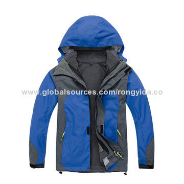 Men's 3-in-1 Ski Jacket with Waterproof/Wind-proof/Breathable Function