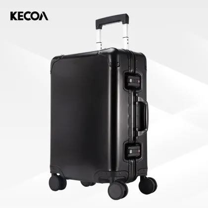 Travel Suitcase: Premium All-Aluminum Carry-On Luggage with 4 Wheels | Luxury Aluminum-Magnesium-Alloy Business Suitcase