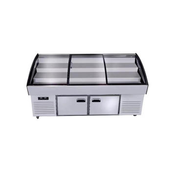 Large Capacity Restaurant Freezer with Stainless Steel and Sliding Glass Door