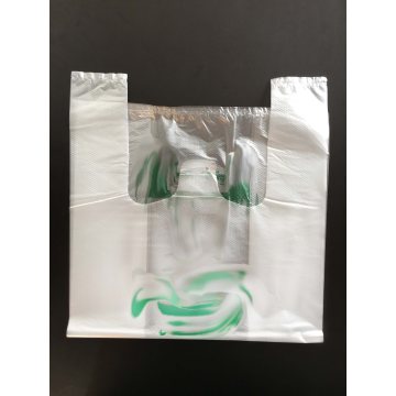 Cute Smile Face T-Shirt Plastic Bags PE Tea with Milk Cup Packing Vest Bags Custom Size Beverege Packing Bag with Logo