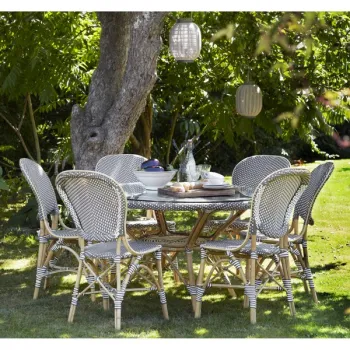 High-Quality Outdoor Aluminum Frame Rattan Wicker Dining Set