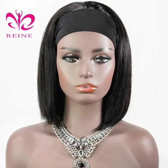 Wholesales headband bob wigs human hair,non slip human hair wig headband  silicone, headband wig