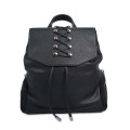 Sac à dos en cuir souple noir voyager Fancy Pack