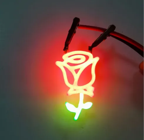 3V Chandelier LED Pattern Filament Rose Decorative Lamp