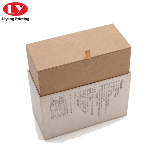 Caja de cajón Kraft con inserto de papel marrón