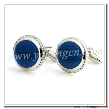 Classic Round Shape Enamel Cufflinks