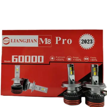 90W 38000lm M8pro LED Headlight Bulb for Car - H4 H7 H11 9005 Aluminum 6500K 3570 CSP Chips