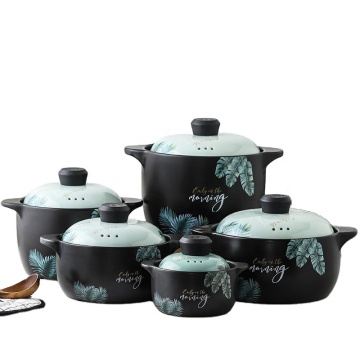 Ceramic Casserole Dish with Lid - Black, 3 Quart, Heat Resistant