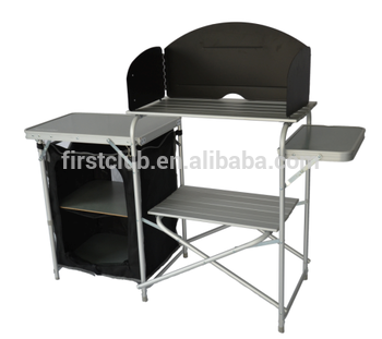 Outdoor Camping kitchen with folding table