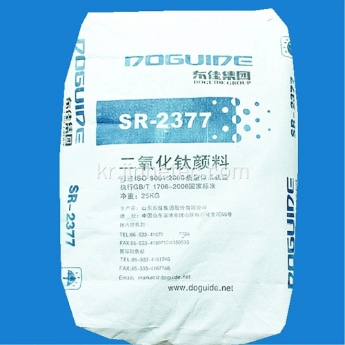 중국 TIO2 Rutile 산업 등급 티타늄 이산화 티타늄 SR2377 제조업체