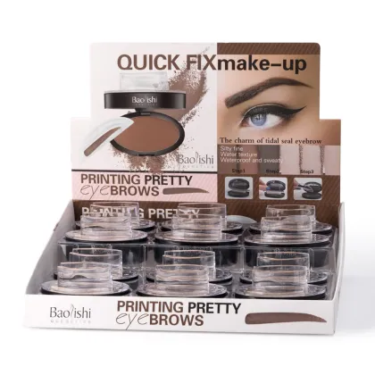 Professional Eyebrow Powder Stamp Kit with Waterproof Brow Enhancers