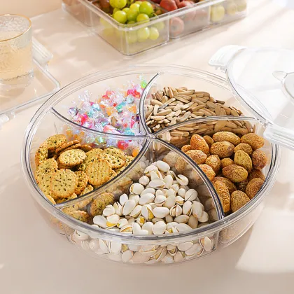 Five-Grid Snack Plate for New Year's Goods Storage