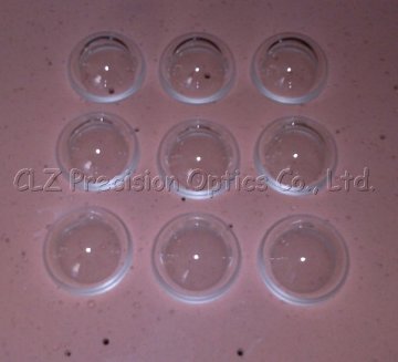 Glass dome lens of various diameters