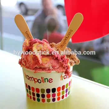 2016 Summer Hot sale Grade A Ice Cream Wooden Spoons for shop