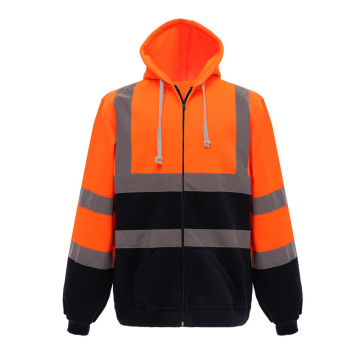 HVK07 High Visibility Fleece Hoodie Jacket - Construction Work Uniform