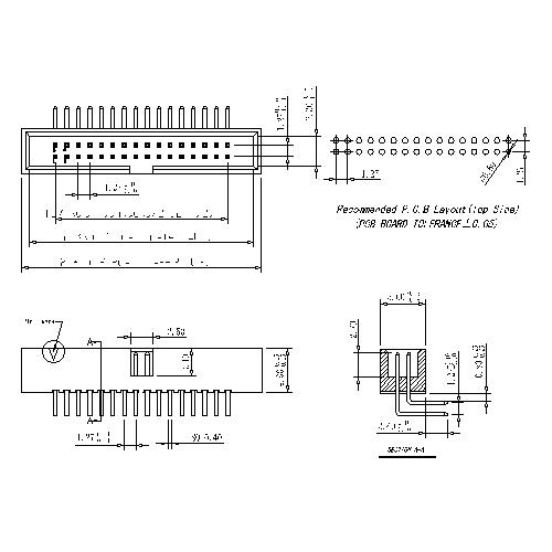 1.27 mm Box Header90 H=4.9