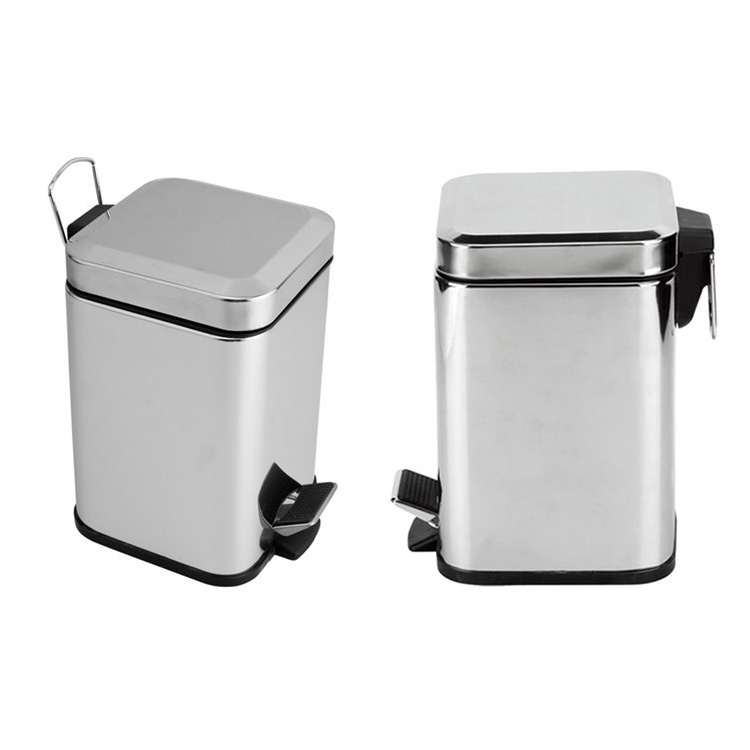 stainless steel trash can