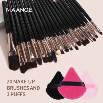 Maange 20pcs set kuas makeup lembut lembut