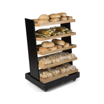 European Wooden Bakery Stand for Bread Display Shelves