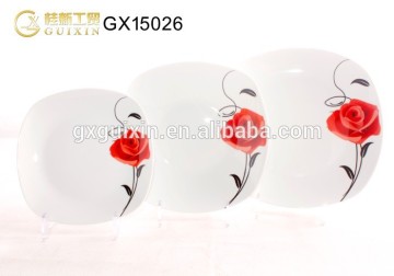 GUIXIN 18-piece White Ceramic Plate with Decal from China