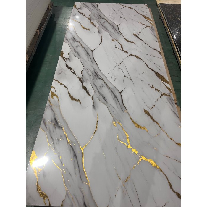 UV được chữa khỏi tấm đá cẩm thạch bề mặt bền cao cho tủ tường bàn